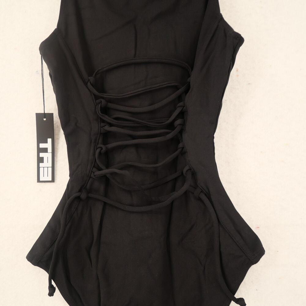 NEW TA3 Women's XS Sleeveless Surfy Shapewear One Piece Swimsuit Black Reg/Long - Picture 8 of 14